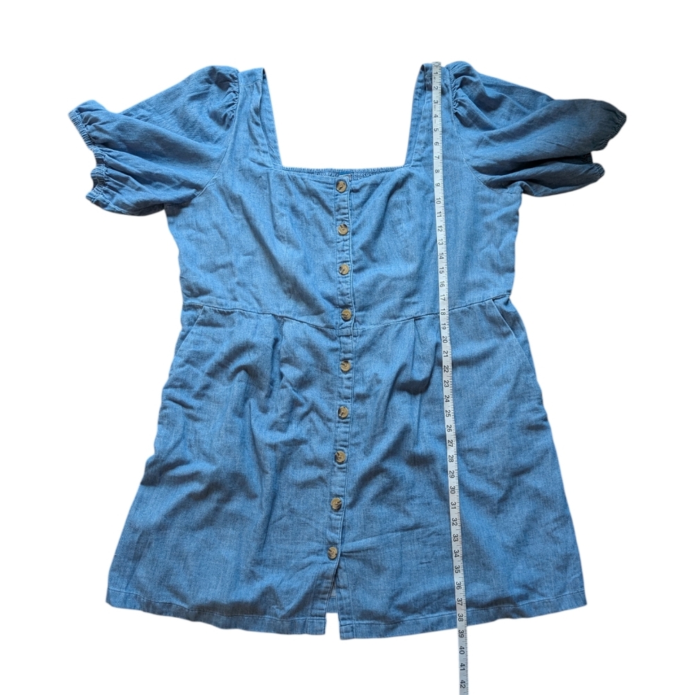 Old Navy Puff Sleeve Denim Mini Dress NWT - Picture 16 of 16